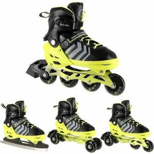 Rollschuhe Nils Extreme NH18192 4-in-1, schwarz-grün, Größe M (34-38), Größe F HOCKEY NILS EXTREME 146326993 - Inline Skates