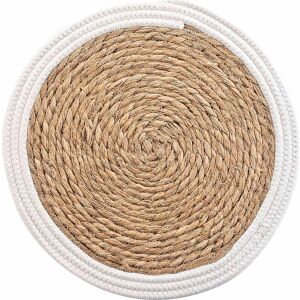 Douceur d`Interieur lemezpárna nádból és pamutból SIMBA, Ø 38 cm
