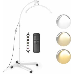 Moon LED árnyékolatlan kozmetikai lámpa 45W manikűrhöz, szempillához + távirányító / GX585R-PRO fehér