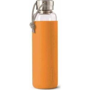 Sticla de apa Black + Blum si husa din silicon anti-alunecare, Portocaliu, 600 ml, Sticla borosilicata 146327912 - Sticle de apa