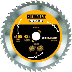 DEWALT PIŁA TARCZ.165x20mmx40z EXTREME RUNTIME 146328806 - Akcesoria do ręcznej pilarki tarczowej
