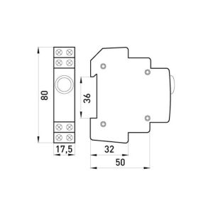 SIGNALLAMPE FÜR DIN-SCHIENE E.I.DIN.220 WEISS 146328859 - Elektroinstallation