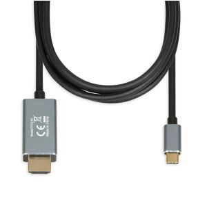 USB-Kabel iBox USB-C - HDMI 1,8 m Schwarz/Silber (itvc4k) 146328942 - Computer und Zubehör