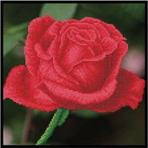 PROMO Gyémánthímzés Diamond Dotz Vörös rózsa 33x33cm DDK5038