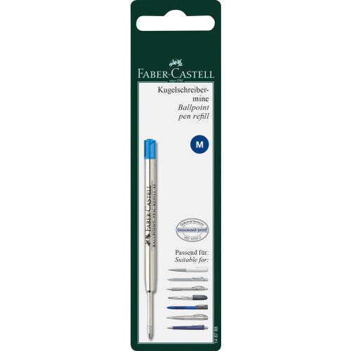 FABER-CASTELL Kugelschreibermine blau M in BK 5er 146329942