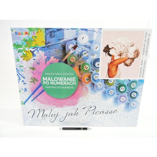 Norimpex kreatív készlet festés számok szerint - női fej virágokkal 40x50cm (NO-1007661) 146330486