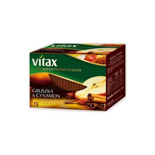 Vitax HERBATA VITAX GRUSZKA&CYNAMON 15 TOREBEK W KOPERTKACH 6619762 146330824
