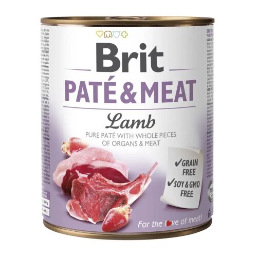 BRIT Paté & Meat bárányhús - nedves kutyaeledel - 800 g 146332165