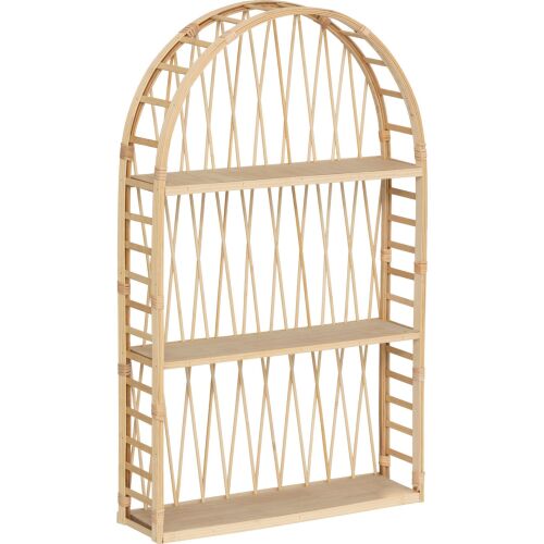 Függőpolc félkör rattan, MDF Anahi 74x45 cm 146333442
