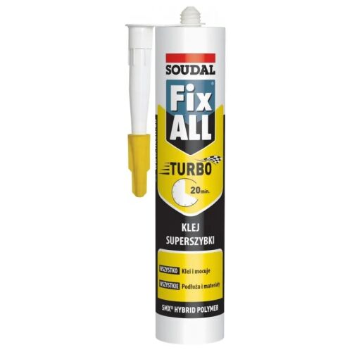 Soudal Fix All Turbo Fehér Hibrid Tömítő 290ml, gyorsan kötő ragasztó - Tömítőanyag