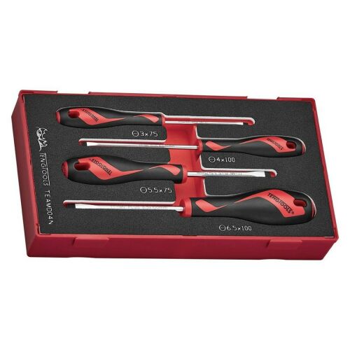 Teng Tools TEAMD04N 4 darabos lapos csavarhúzó készlet - Csavarhúzó