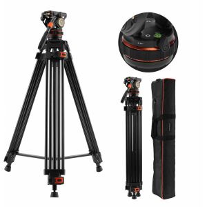 Professzionális filmstativ videóforgatáshoz olajfej K&F 192 cm / KF09.147
