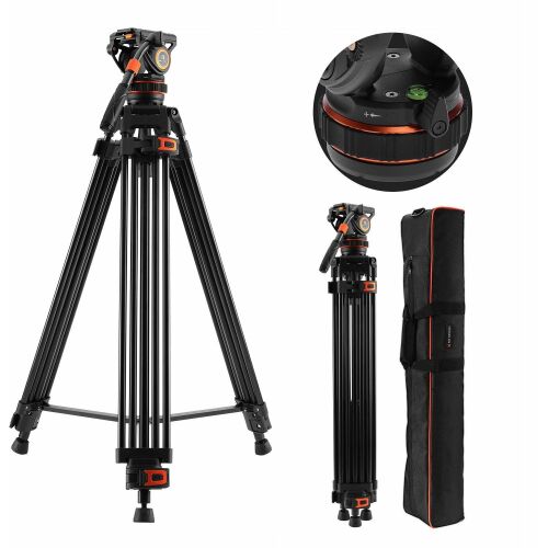 Professzionális filmstativ videóforgatáshoz olajfej K&F 192 cm / KF09.147 146335281
