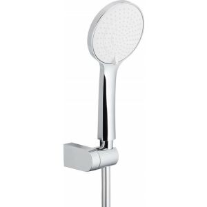 SPRAY CU CASCĂ DE DUȘ KFA ANGELIT, MÂNER DE PULVERIZARE CU 3 FUNCȚII, SILICON (ALB-CROM) +FURTUN PVC 1500 FLEX + SUPORT DE PERETE ARTICULAT 146335884 - Cap de duș