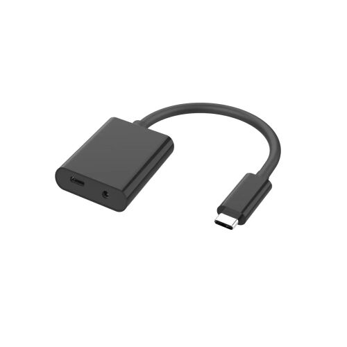 MicroConnect USB-C - 3,5mm audio és USB-C tápegység adapter - Jack átalakító