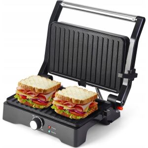 LTC elektromos grill 1500W 180*-os nyitás INOX 146337018 - Szendvicssütő