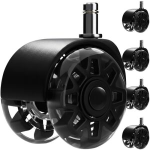 Ruhhy karcolásmentes forgószék görgő készlet, fekete - 5db 146337954 - Irodai szék görgő