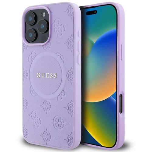 Guess Saffiano Peony Stamp iPhone 16 Pro MagSafe lila tok (GUHMP16LPSAPSMEU) 146350356