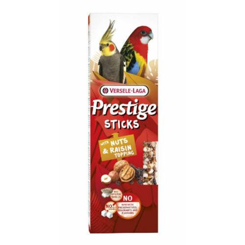 Versele Laga Prestige Sticks Dupla Rúd (mogyoró, dió, mazsola) - kiegészítő eleség nagypapagájok részére (2db/140g) 146358174