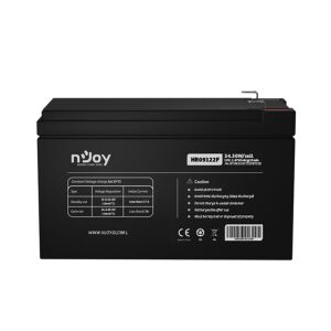 NJOY Szünetmentes akkumulátor - HR09122F (12V/9Ah, High Rate Discharge,  Long-life, T2/F2, zárt, gondozás mentes, AGM)