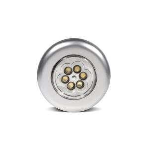 Öntapadós 6 LED-es elemről működő lámpa, 3×AAA, ezüst 146379729 - Lámpa & Világítás