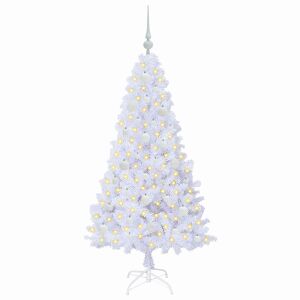 vidaXL Brad de Crăciun artificial cu 150 LED Alb 150 cm PVC și Oțel 146386080 - Decorațiuni