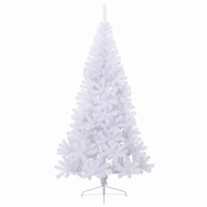 vidaXL Brad de Crăciun artificial cu 300 LED Alb 180 cm PVC și Oțel 146386406 - Decorațiuni