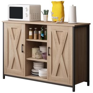 SEITENSCHRANK MIT OFFENEN REGALEN SONOMA SCHRANK MIT SCHUBLADEN Küche Loft Wohnzimmer 146394457 - Kommoden