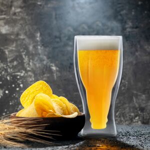 Duplafalú üvegpohár - sörös, üdítős - 350 ml Bewello sörös pohár 57176g dupla falú söröspohár, 146394592 - Söröspohár