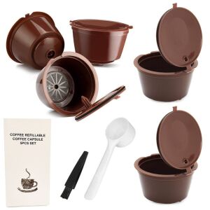 Set de capsule de cafea reîncărcabile Dolce Gusto, 5 bucăți, cu filtru din oțel inoxidabil 146395937 - Pernă de cafea și capsulă de cafea