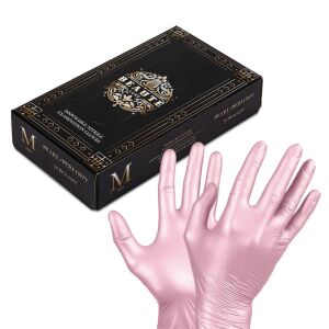 Beaute Luxe nitril kesztyű - pink gyöngyházfényű (M) 50db