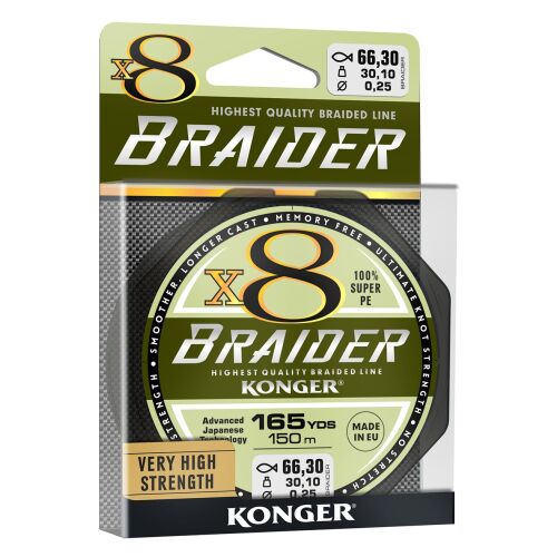 CONGER BRAID X8BRAIDER FEKETE 150M 0,14MM |250148014 146406256