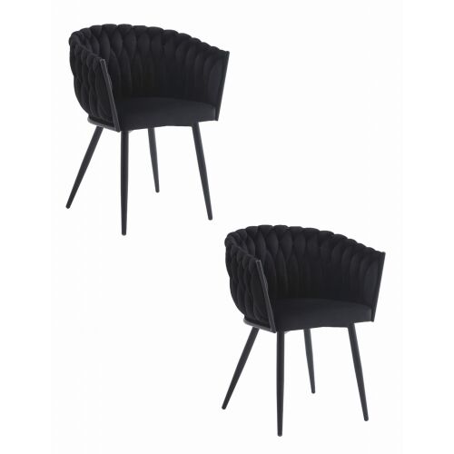 ORION szék - fekete bársony x 2