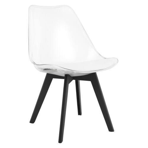 MARK szék - átlátszó / fekete lábak x 1 146410671