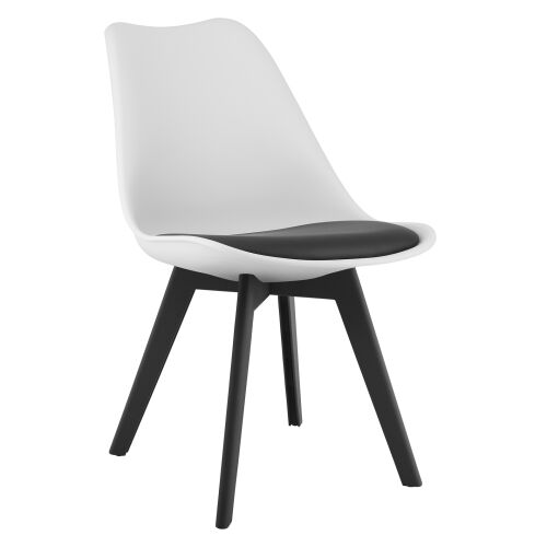 MARK szék fekete-fehér / 1 db fekete láb