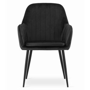 LUGO szék - fekete bársony / 2 db fekete láb 146414004 - Étkező szék