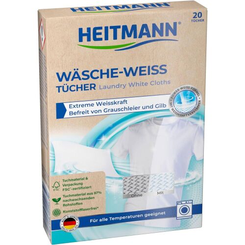 Heitmann Wäsche Weiß fehérítő törlőkendők 20 db. 146414225
