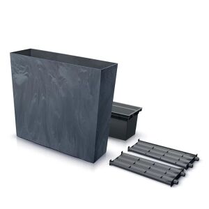 URBI CASE BETON HATÁSÚ T VIRÁGCSERÉP - ANTRACIT - PP-DUC800A 146414347 - Balkonláda