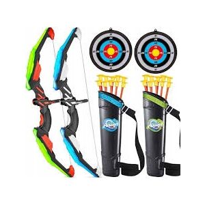 2x GYERMEKI ÍJ + KIEGÉSZÍTŐK SZETTje SHIELD LŐTÉSI JÁTÉKOK