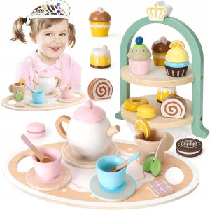 nagy TREE TEA SET teáskészlet cukrászdai korona 146440232 - Babajáték