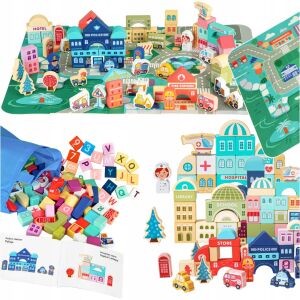 Oktatási fadarabok City Mat 121 in TUBE + zsák