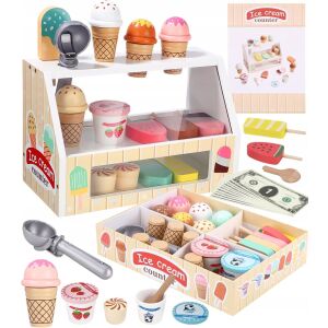Fából készült készlet - Fagylaltozó Fagylaltozós bolti játék