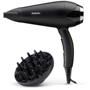 Sušilo za kosu BaByliss Turbo Smooth D572DE, 2200 W, ionska anti-frizz tehnologija, 3 razine temperature, 2 brzine, veliki difuzor, crna boja 146447788 - Sušilo za kosu