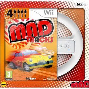 Set BigBen, Spiel Mad Tracks und Lenkrad, Nintendo Wii