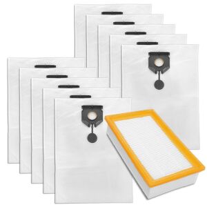 10 syntetických vreciek na prach a 1 filter pre vysávače Kärcher NT 30/1 TACT, 40/1 TACT, 50/1 TACT (nahrádza čísla dielov 2.889-154.0 / 2.889-155.0)