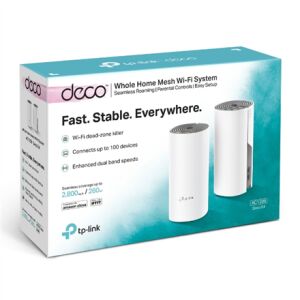 TP-Link Deco E4 - AC1200 Wi-Fi Mesh система за целия дом (2 бр.) 146452701 - Wi-Fi рутер, адаптер