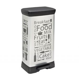 Deco Bin 50L Kuhinjska metalna kanta za smeće s pedalom, srebrna 146452751 - Namještaj