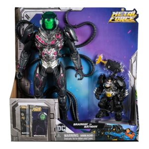 DC Comics Metal Force – Zestaw 2 figurek Brainiac vs Batman z akcesoriami, wielokolorowy, 4+ lat 146453050 - Spin Master Figurka bajkowego bohatera