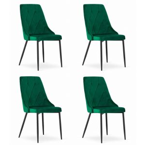 IMOLA szék - sötétzöld bársony x 4