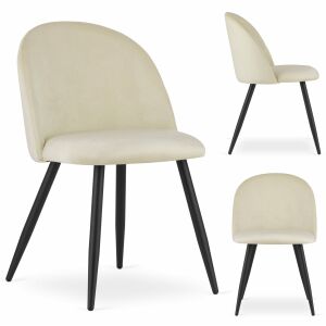 BELLO szék - bézs bársony / fekete lábak x 1 146460409 - Étkező szék